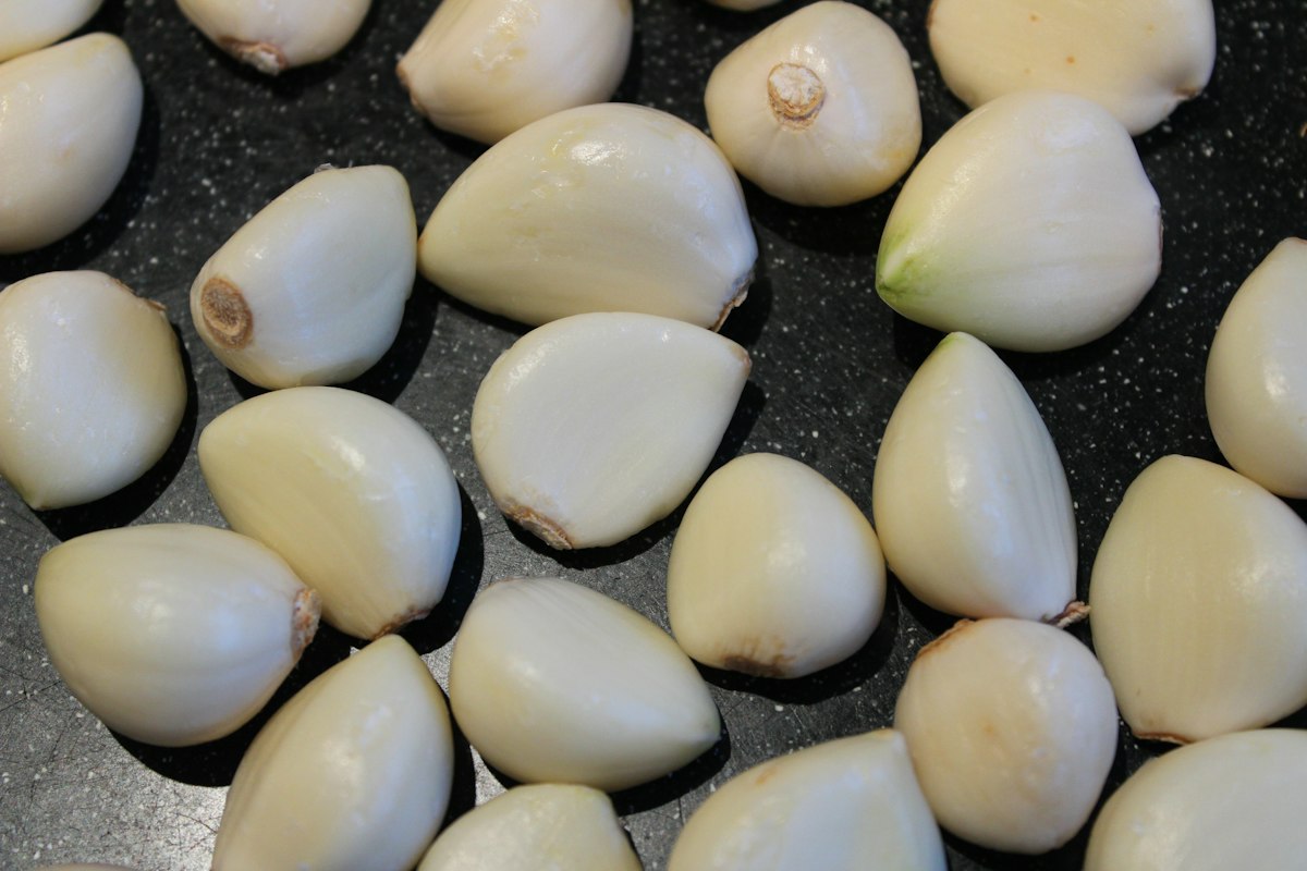 Gousses d'ail fraîches